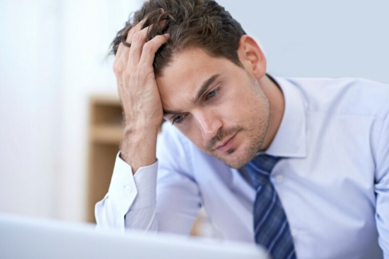 Man experiencing ongoing fatigue and stress