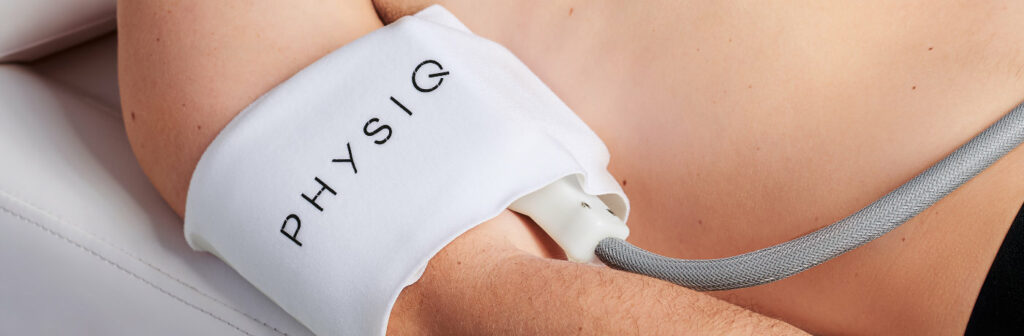 PHYSIQ applicator used during body-contouring treatment
