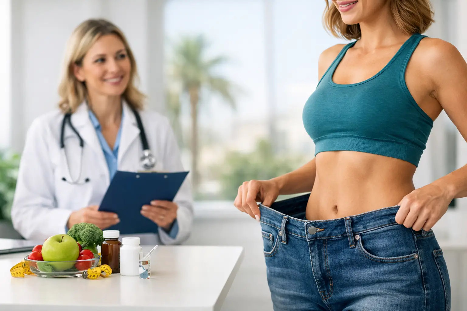 Patient receiving guidance about medical weight-management options