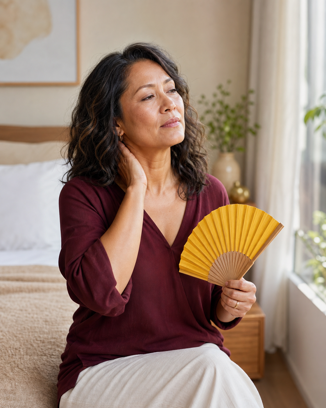 Woman learning about hormone pellet therapy